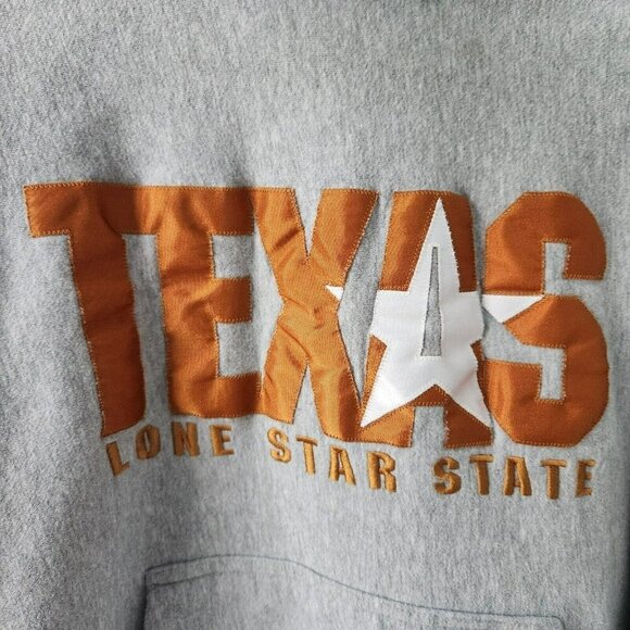 MV Sport Texas Lone Star State Pro Weave Heavy Thick Hoodie Vintage Sweatshirt L - Picture 6 of 16